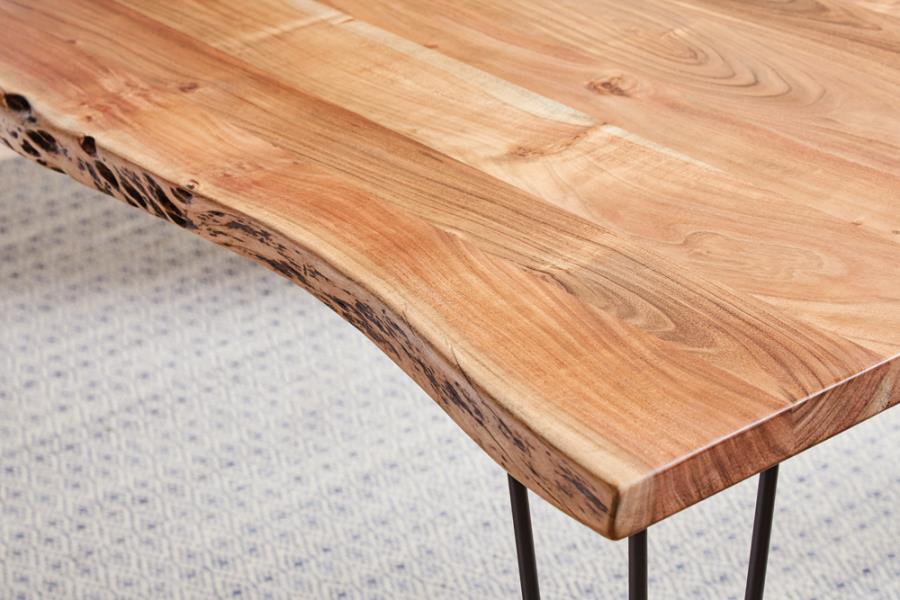 Home & Sleep Outlet - Sherman 71-inch Live Edge Dining Table Natural Acacia