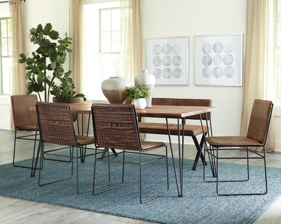 Home & Sleep Outlet - Sherman 71-inch Live Edge Dining Table Natural Acacia