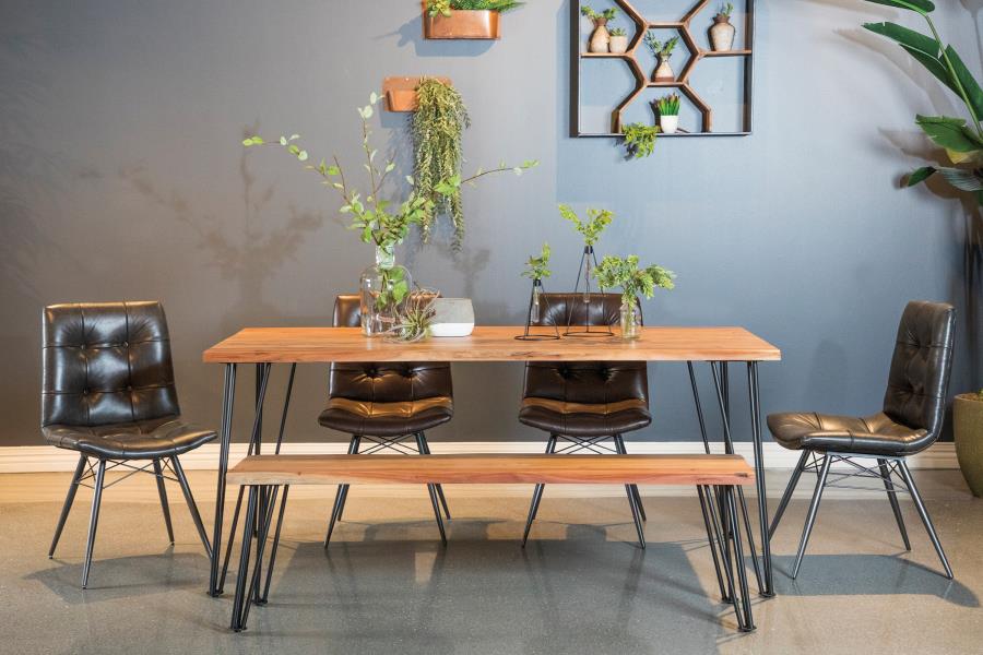 Home & Sleep Outlet - Sherman 71-inch Live Edge Dining Table Natural Acacia