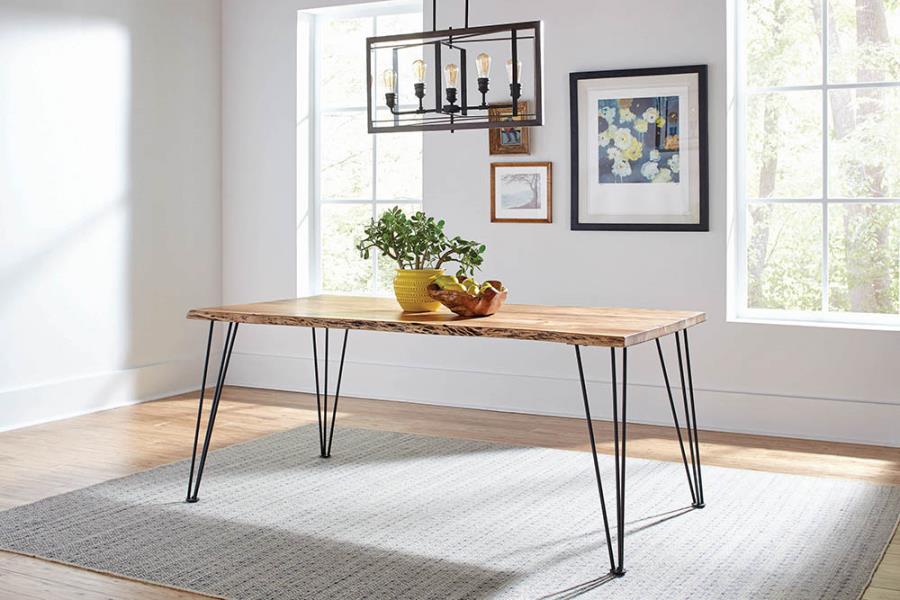 Home & Sleep Outlet - Sherman 71-inch Live Edge Dining Table Natural Acacia