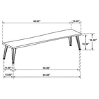 Home & Sleep Outlet - Sherman Wood Dining Bench Natural Acacia