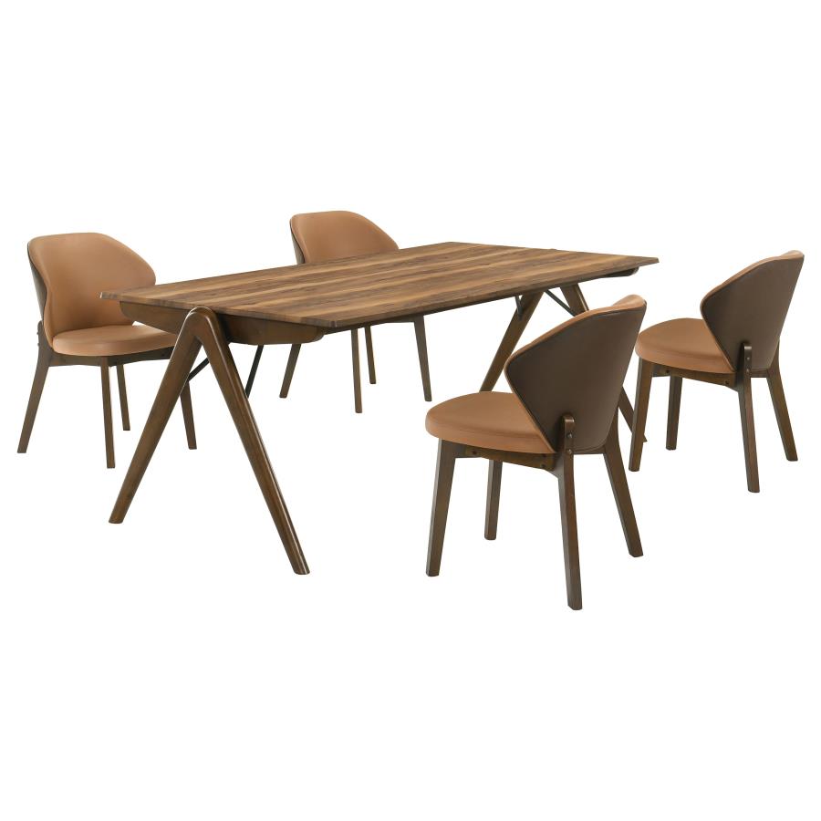 Home & Sleep Outlet - Randolph 5-piece Rectangular Dining Table Sheesham and Brown