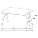 Randolph 82-inch Smart Top Rectangular Dining Table Sheesham and Brown