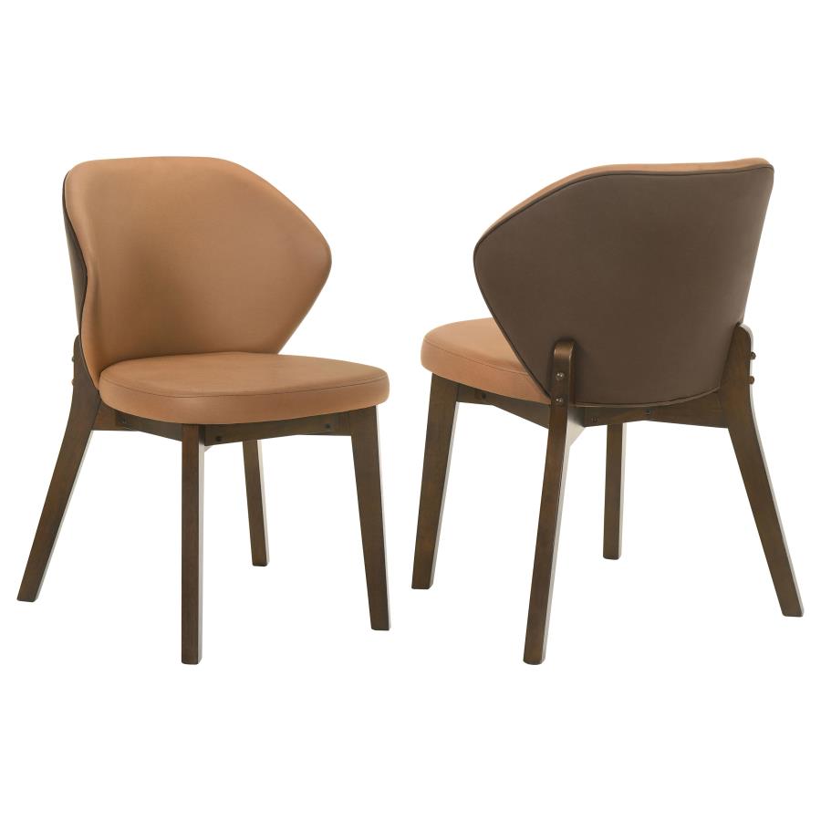 Home & Sleep Outlet - Randolph Dining Side Chair Butterscotch and Brown (Set of 2)