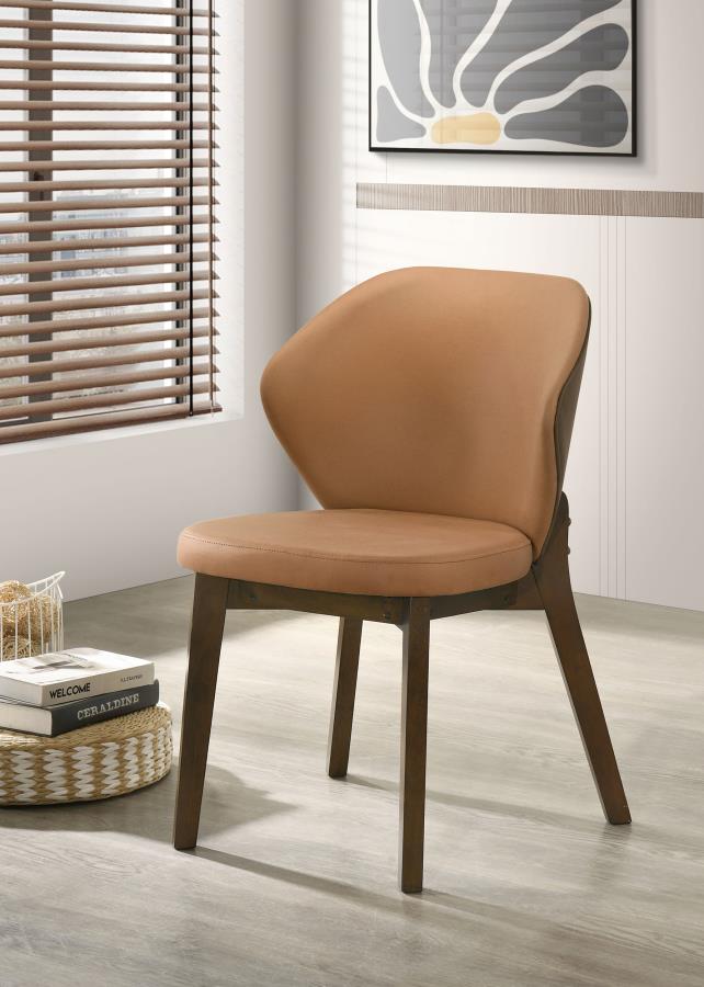 Home & Sleep Outlet - Randolph Dining Side Chair Butterscotch and Brown (Set of 2)