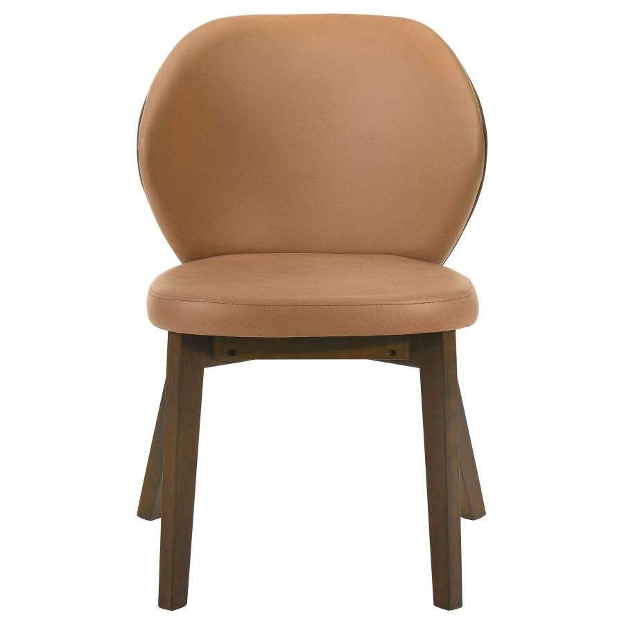 Home & Sleep Outlet - Randolph Dining Side Chair Butterscotch and Brown (Set of 2)