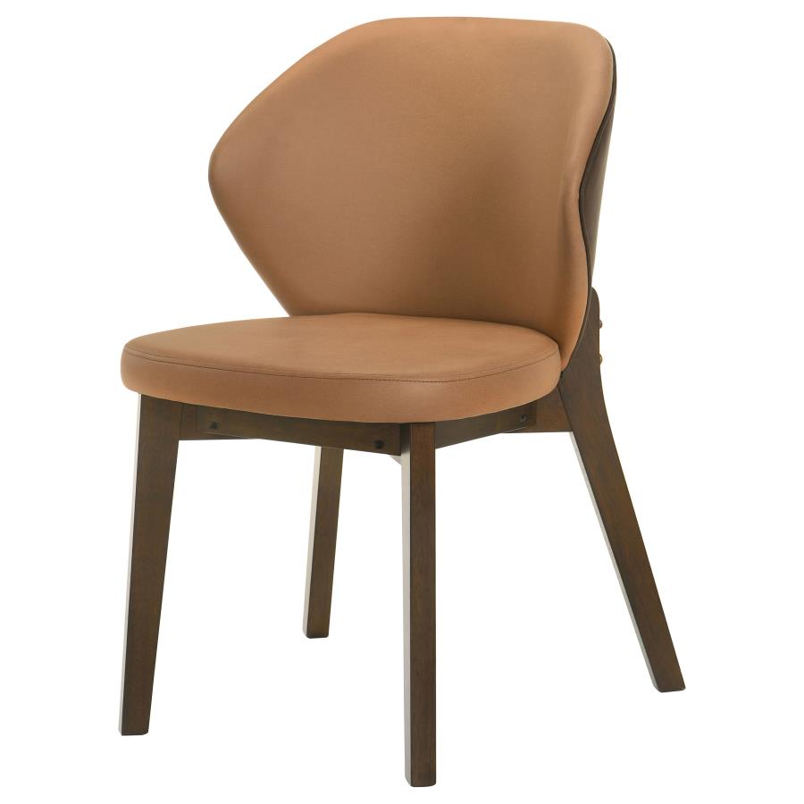 Home & Sleep Outlet - Randolph Dining Side Chair Butterscotch and Brown (Set of 2)
