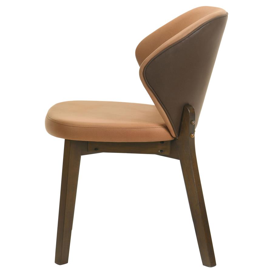 Home & Sleep Outlet - Randolph Dining Side Chair Butterscotch and Brown (Set of 2)