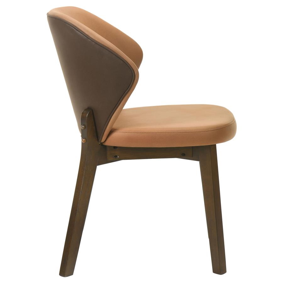 Home & Sleep Outlet - Randolph Dining Side Chair Butterscotch and Brown (Set of 2)