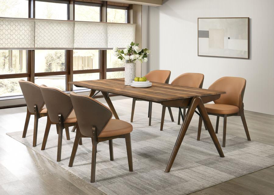 Home & Sleep Outlet - Randolph Dining Side Chair Butterscotch and Brown (Set of 2)