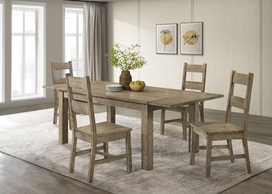 Home & Sleep Outlet - Cardova 5-piece Extension Table Dining Set Vineyard Oak