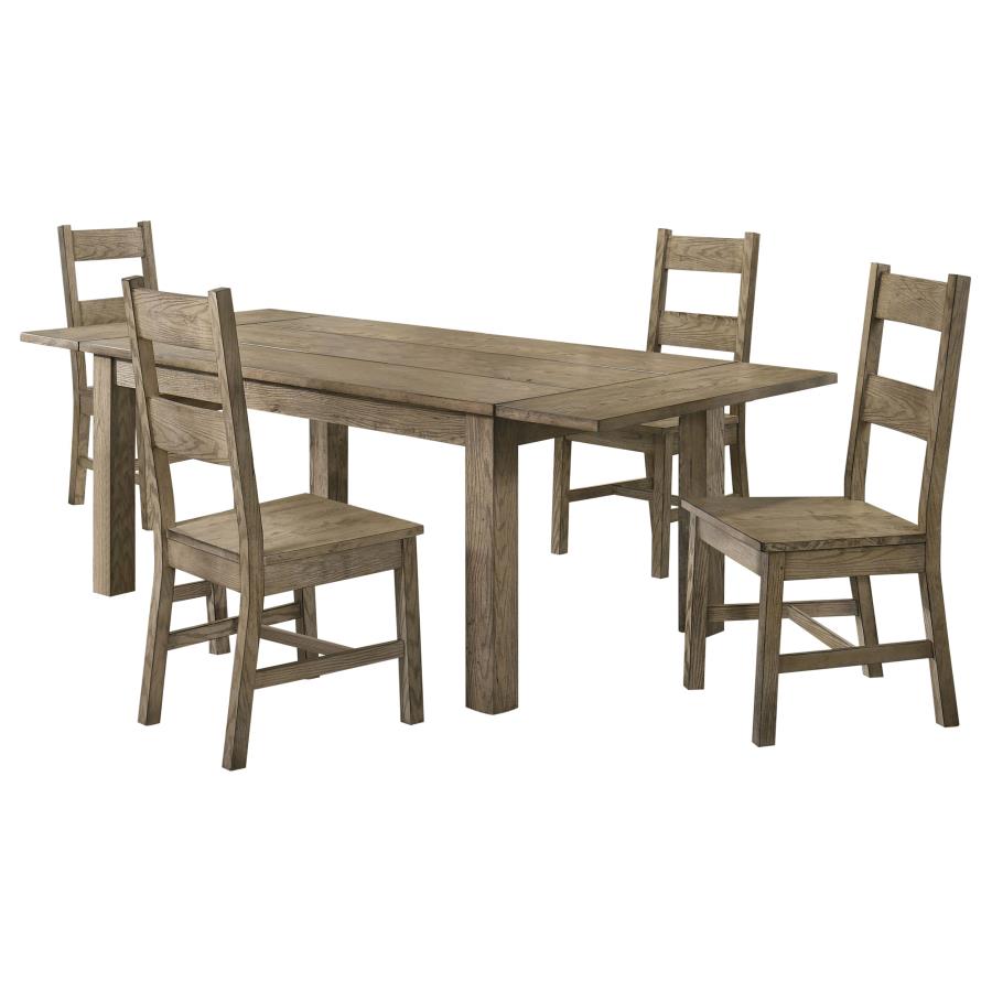 Home & Sleep Outlet - Cardova 5-piece Extension Table Dining Set Vineyard Oak