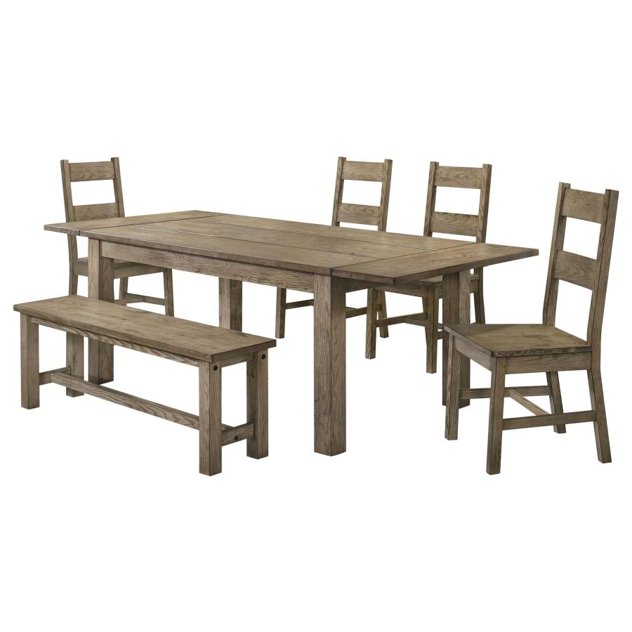 Home & Sleep Outlet - Cardova 6-piece Extension Table Dining Set Vineyard Oak