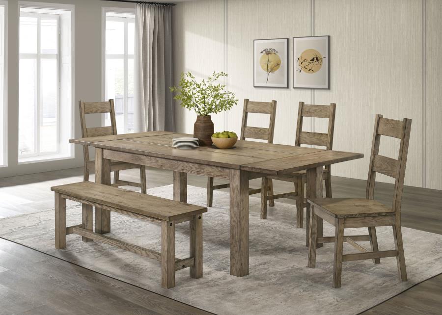 Home & Sleep Outlet - Cardova 51-inch Solid Wood Dining Bench Vineyard Oak