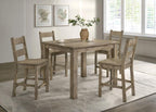 Home & Sleep Outlet - Cardova 5-piece Counter Height Dining Table Set Vineyard Oak