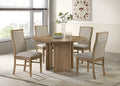 Home & Sleep Outlet - Adina 5-piece Round Dining Table Set Distressed Light Brown