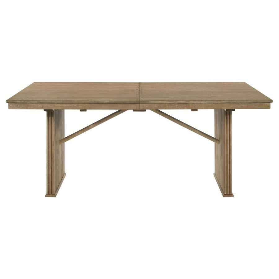 Adina 89-inch Extension Dining Table Distressed Light Brown