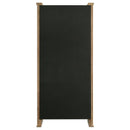 Adina 77-inch Tall Display Cabinet Distressed Light Brown