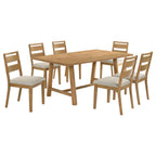 Home & Sleep Outlet - Duncan 7-piece Rectangular Wood Dining Table Set Washed Oak
