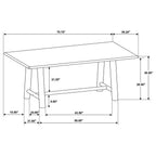 Home & Sleep Outlet - Duncan 71-inch Rectangular Wood Dining Room Table Washed Oak