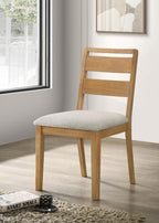 Home & Sleep Outlet - Duncan Ladder Back Dining Side Chair Washed Oak (Set of 2)