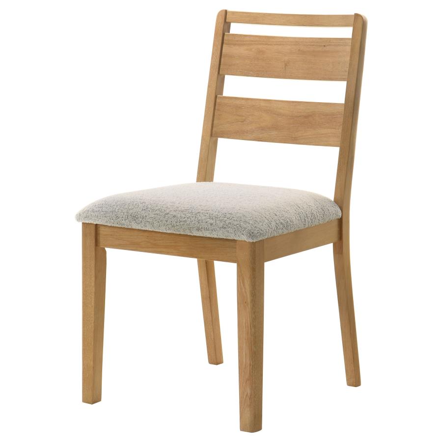 Home & Sleep Outlet - Duncan Ladder Back Dining Side Chair Washed Oak (Set of 2)