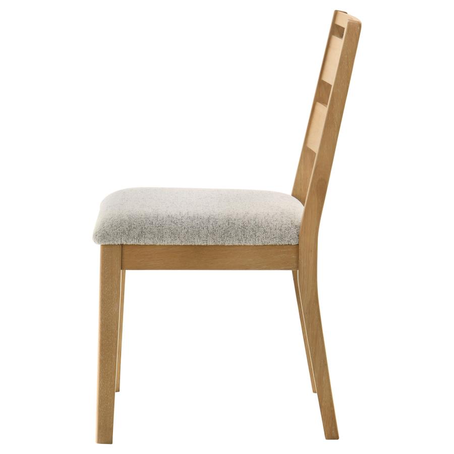 Home & Sleep Outlet - Duncan Ladder Back Dining Side Chair Washed Oak (Set of 2)