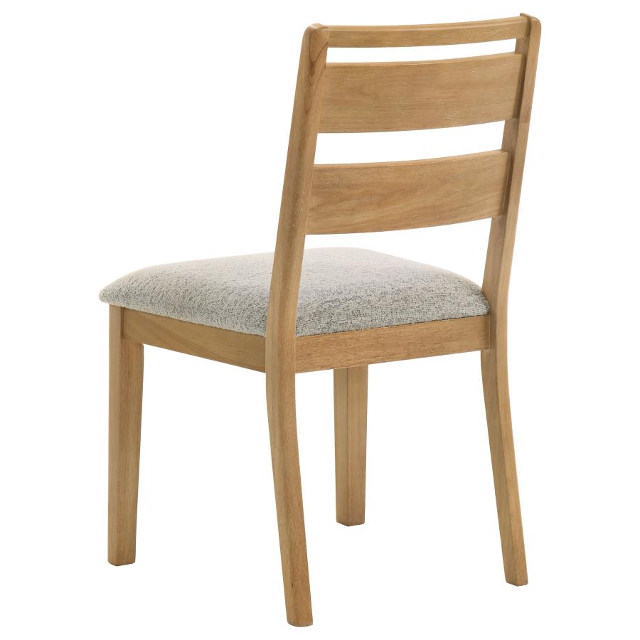 Home & Sleep Outlet - Duncan Ladder Back Dining Side Chair Washed Oak (Set of 2)