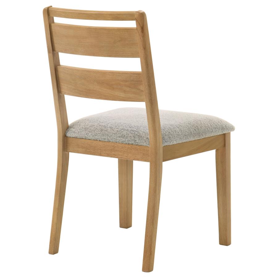 Home & Sleep Outlet - Duncan Ladder Back Dining Side Chair Washed Oak (Set of 2)
