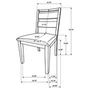 Duncan Ladder Back Dining Side Chair Washed Oak (Set of 2)