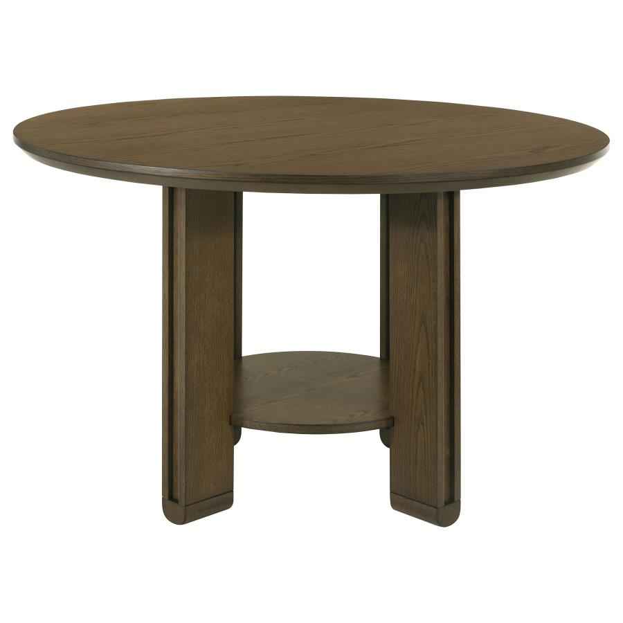 Ottowa 5-piece Round Wood Dining Room Table Set Brown