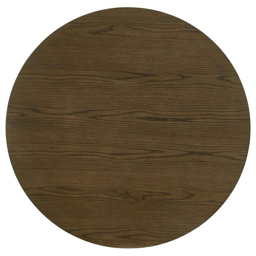 Ottowa 47-inch Round Wood Dining Table with Shelf Brown