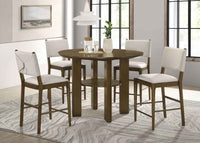 Ottowa 5-piece Round Counter Height Dining Room Set Brown