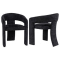 Home & Sleep Outlet - Carlow Upholstered Dining Arm Chair Black (Set of 2)