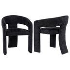 Home & Sleep Outlet - Carlow Upholstered Dining Arm Chair Black (Set of 2)