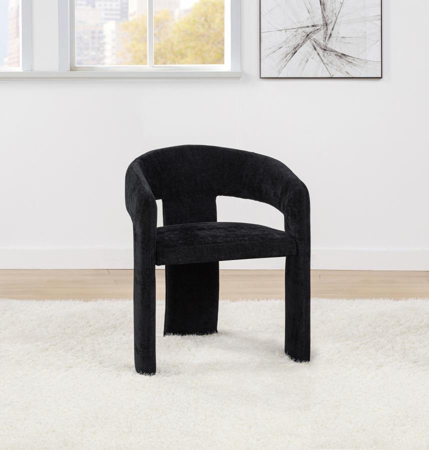 Home & Sleep Outlet - Carlow Upholstered Dining Arm Chair Black (Set of 2)