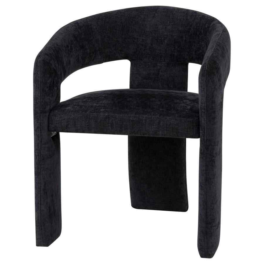 Carlow Upholstered Dining Arm Chair Black (Set of 2)