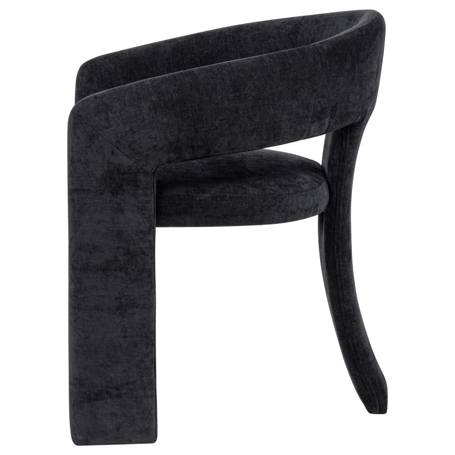 Home & Sleep Outlet - Carlow Upholstered Dining Arm Chair Black (Set of 2)