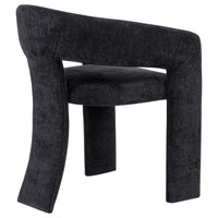 Carlow Upholstered Dining Arm Chair Black (Set of 2)