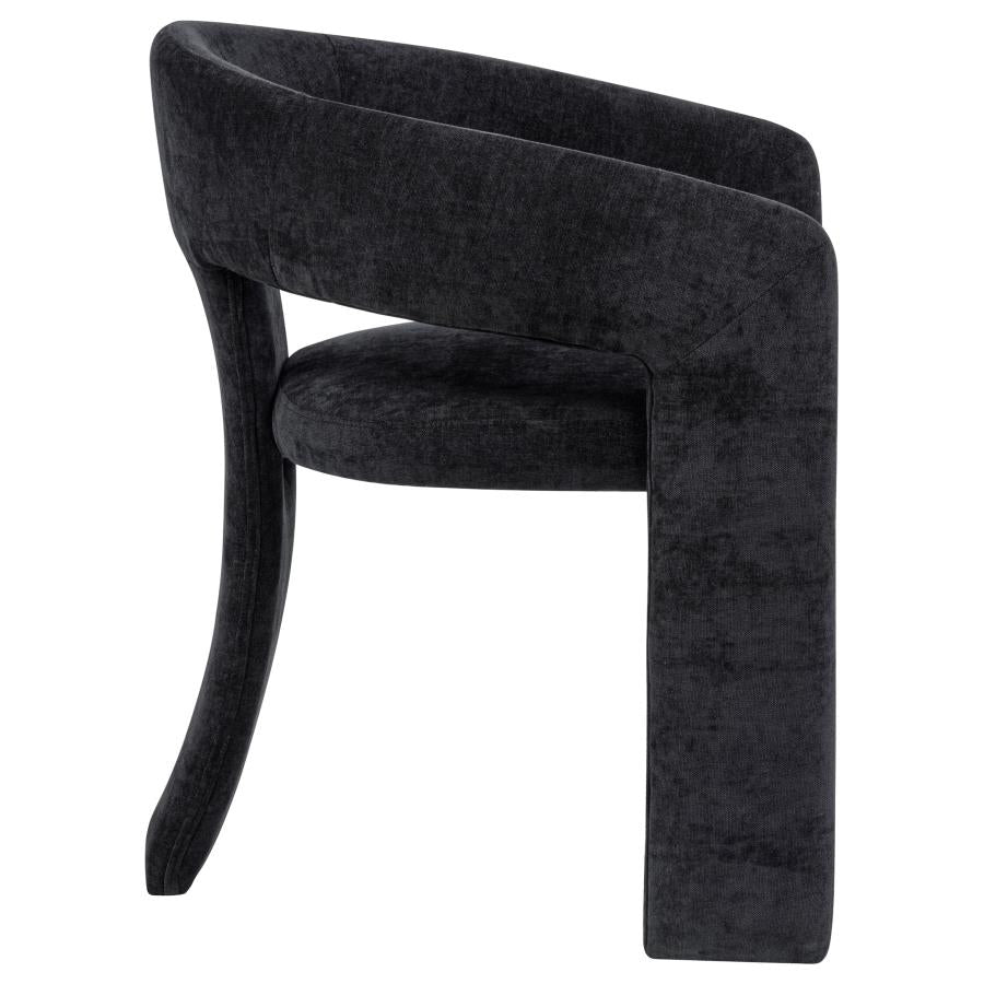 Home & Sleep Outlet - Carlow Upholstered Dining Arm Chair Black (Set of 2)
