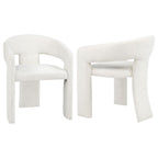 Home & Sleep Outlet - Carlow Upholstered Dining Arm Chair White (Set of 2)