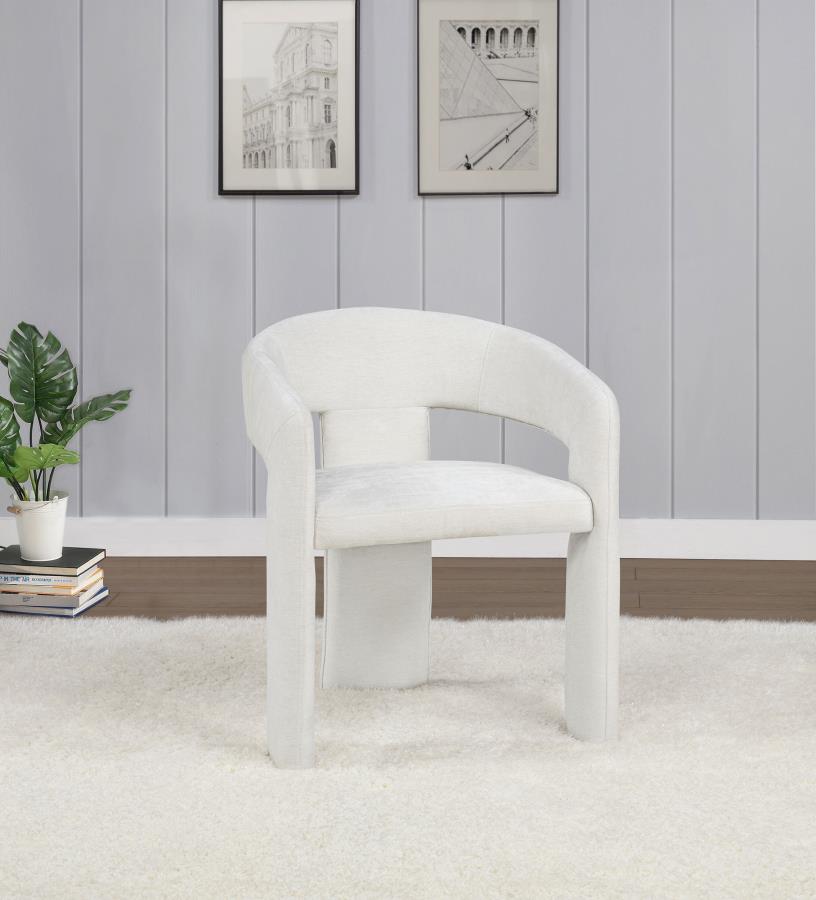 Home & Sleep Outlet - Carlow Upholstered Dining Arm Chair White (Set of 2)