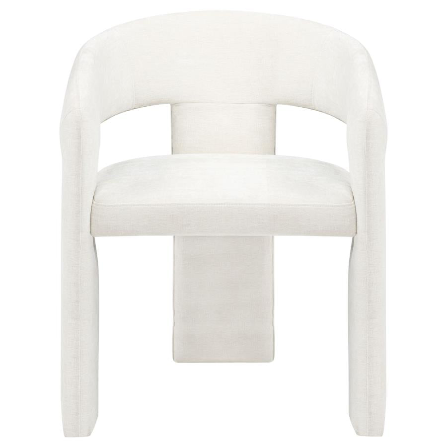 Home & Sleep Outlet - Carlow Upholstered Dining Arm Chair White (Set of 2)