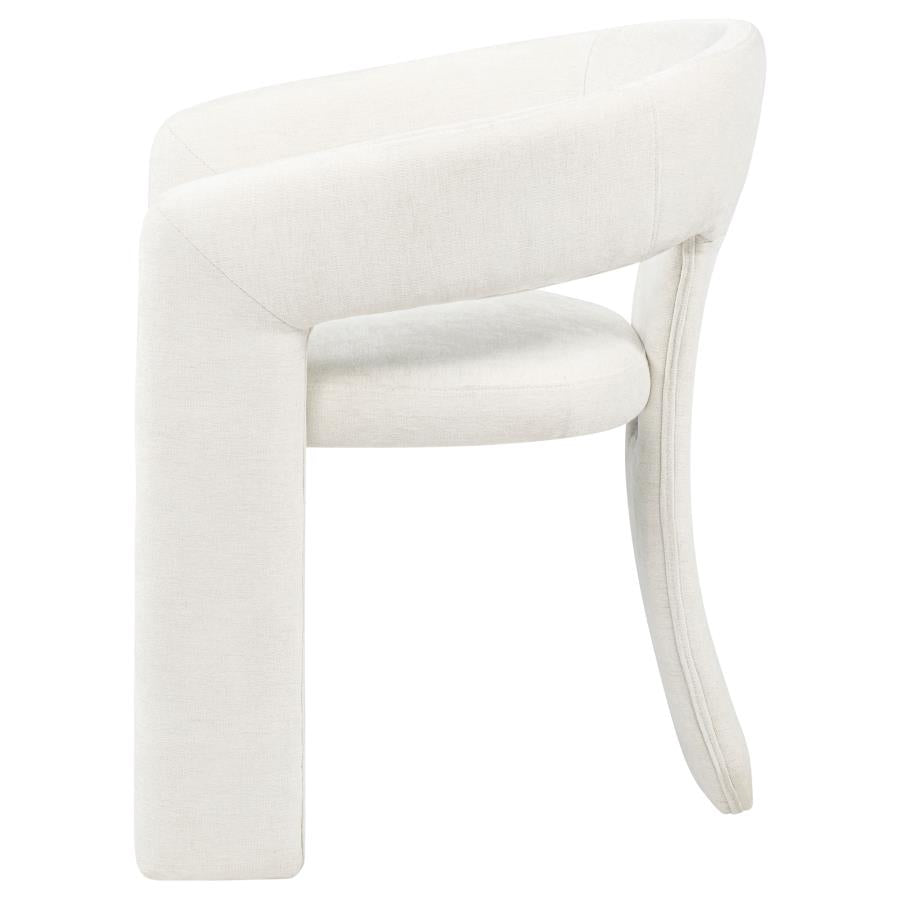 Home & Sleep Outlet - Carlow Upholstered Dining Arm Chair White (Set of 2)