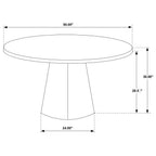 Home & Sleep Outlet - Franklin 50-inch Round Dining Table Grey and Dark Oak