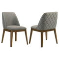 Home & Sleep Outlet - Franklin Upholstered Dining Side Chair Grey (Set of 2)