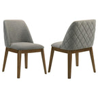 Home & Sleep Outlet - Franklin Upholstered Dining Side Chair Grey (Set of 2)