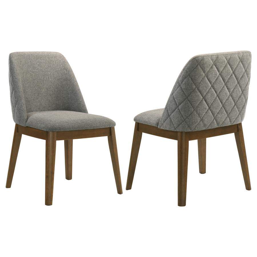 Home & Sleep Outlet - Franklin Upholstered Dining Side Chair Grey (Set of 2)