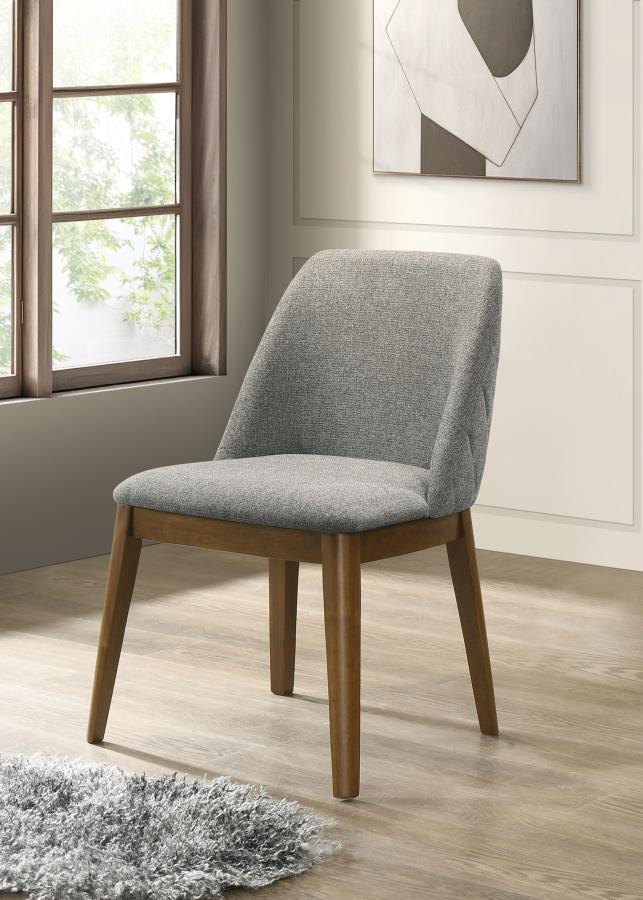 Home & Sleep Outlet - Franklin Upholstered Dining Side Chair Grey (Set of 2)