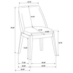 Home & Sleep Outlet - Franklin Upholstered Dining Side Chair Grey (Set of 2)